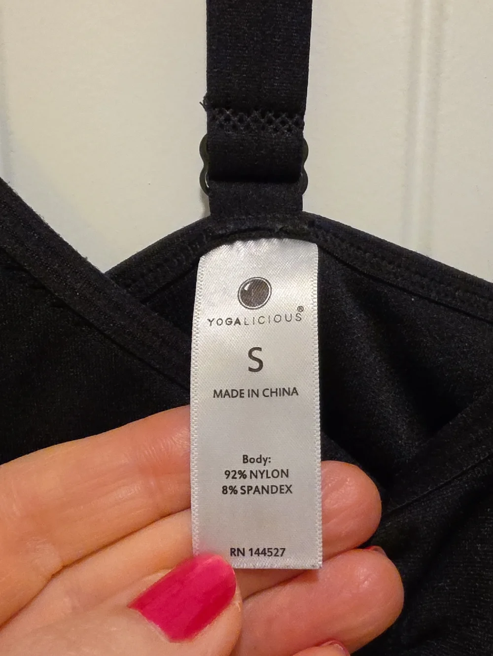 Yogalicious Black Strappy Racerback Sports Bra Size Small - Picture 2 of 4